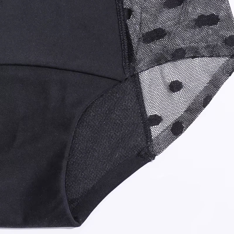 Physiological Briefs Menstrual Panties 4-Layers Period Panties Leakproof Sexy Lace Underwear Antibacterial Women 3XL 4XL