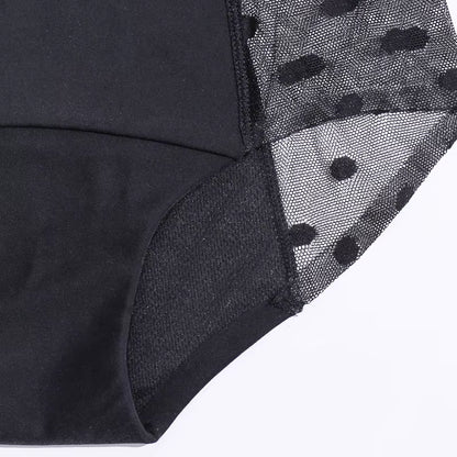Physiological Briefs Menstrual Panties 4-Layers Period Panties Leakproof Sexy Lace Underwear Antibacterial Women 3XL 4XL