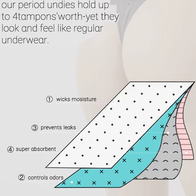 Physiological Briefs Menstrual Panties 4-Layers Period Panties Leakproof Sexy Lace Underwear Antibacterial Women 3XL 4XL